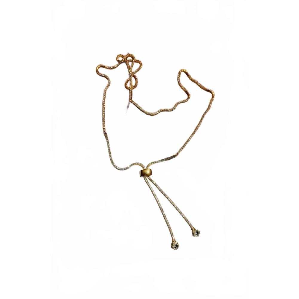 NEW SPARKLE DESIGNS women's flower briolette gold tennis lariat necklace in gold